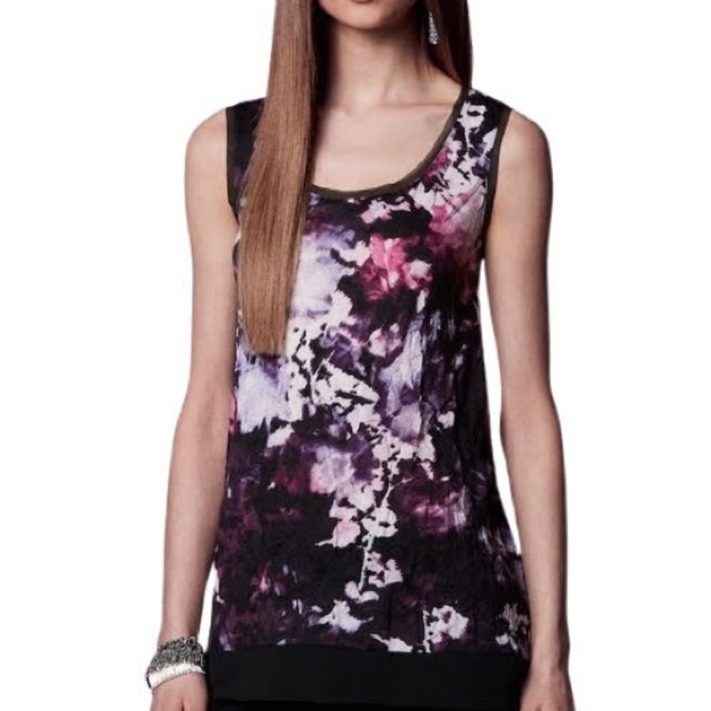 Simply Vera | Print Handkerchief Hem Tank
